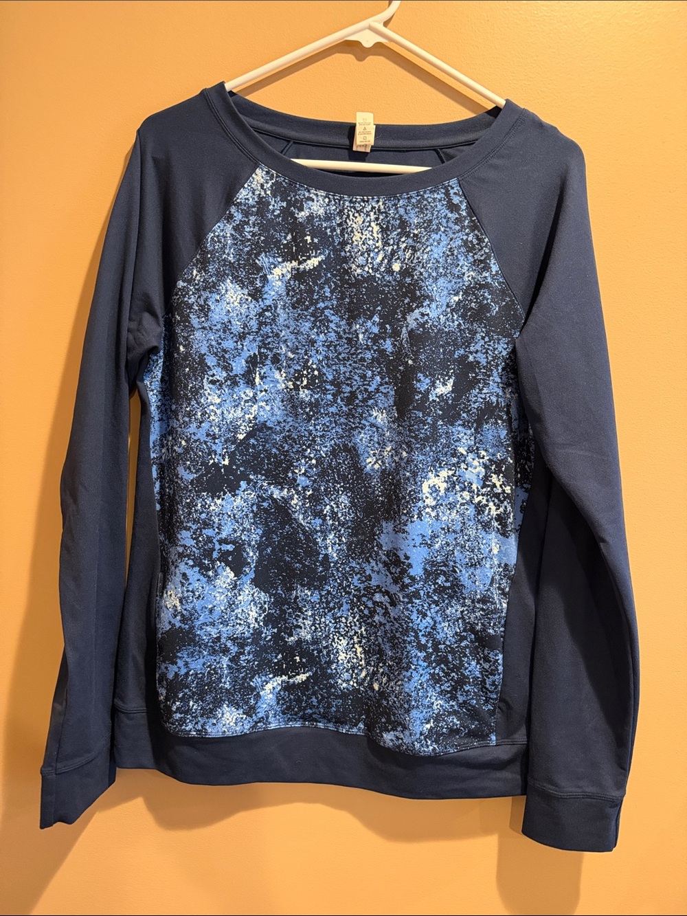 Under Armour Women's Navy Blue Pullover with Blue Patterned Front